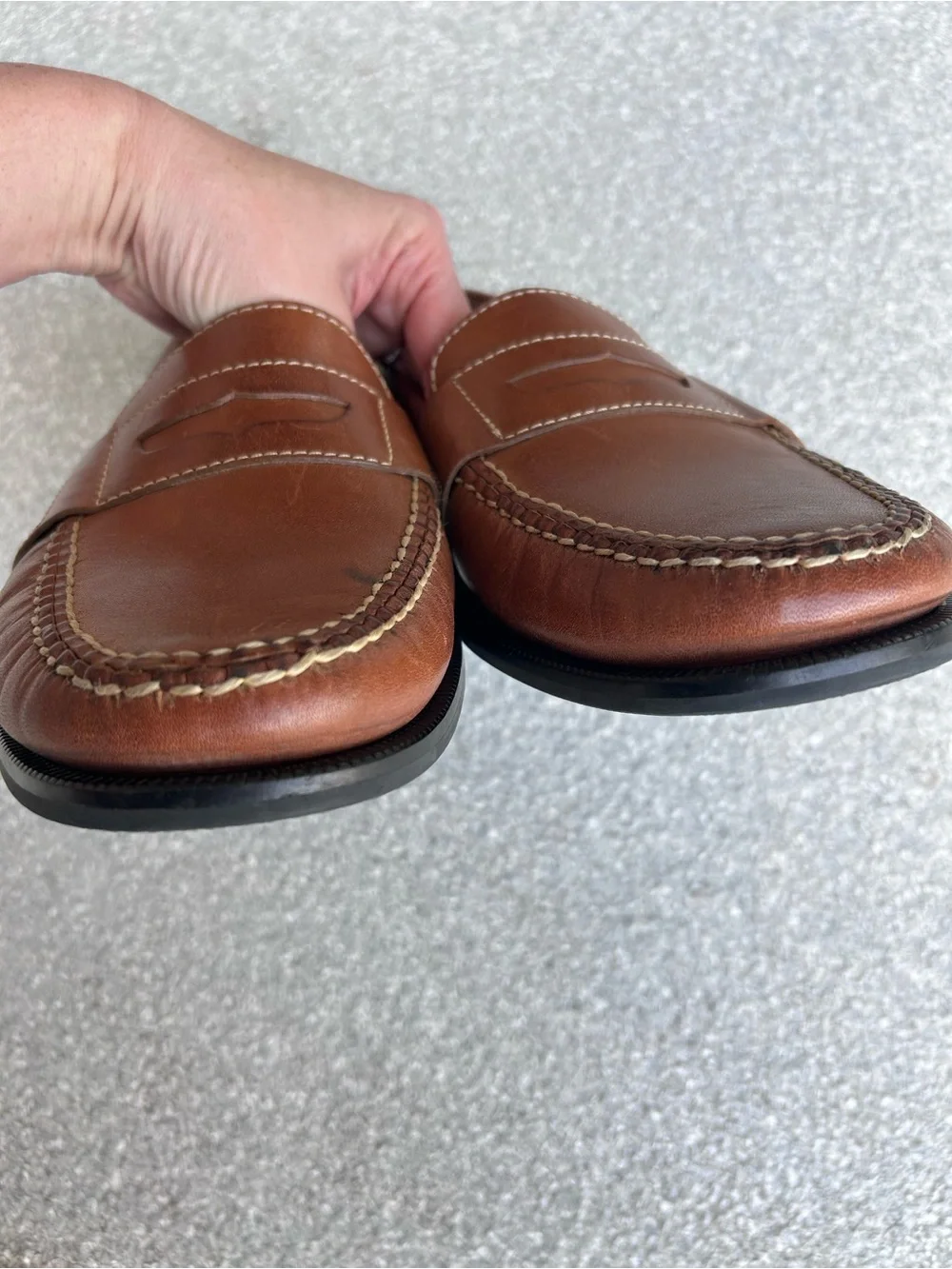 Cole Haan Men’s Brown Leather Douglas Penny Loafers 11W